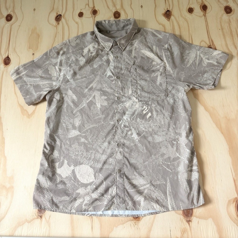Under Armour Men's Size 2XL Dockside SS Novelty Shirt Tan UPF 30 Beige
